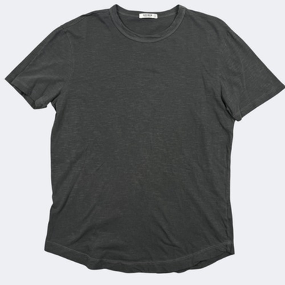 Buck Mason Shirt Mens S Gray Crewneck Curved Tee Made In USA BM11001.102 NWOT